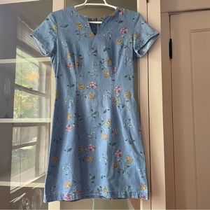 Floral Denim Dress